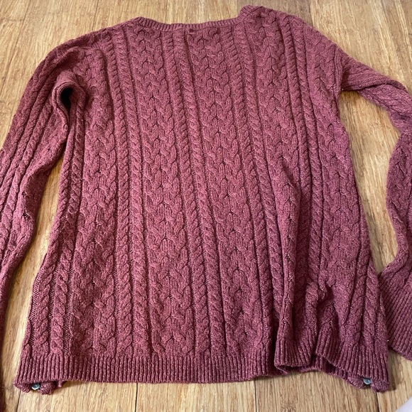 Women’s American Eagle knit sweater red small with zip details on side - Picture 5 of 7